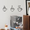 Taza de Café Arte de Pared Metálico Alambre de Hierro Negro Vintage Decoración de Pared para Cafetería Temática Rústica Señal Colgante de Pared para Bar Cocina Restaurante Tienda Hogar
