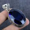 Amethyst Gemstone Handmade 925 Sterling Silver Jewelry Pendant 2.09" Y5c59
