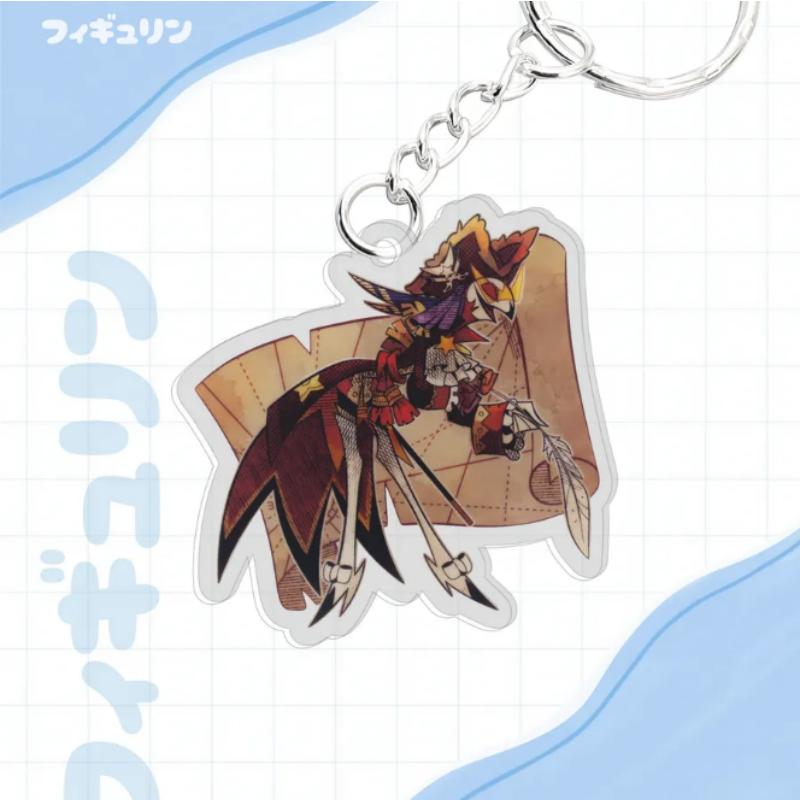 Acrylic Key Buckle for Helluva Boss Moxxie Millie Stolas Beelzebub Stella Anime Theme Acrylic Creative Keychain Pendant Gift