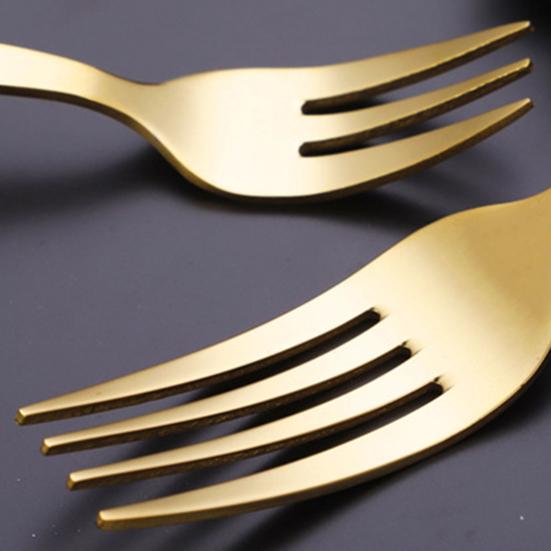 Tableware Solid Rust-Proof Faux Wood Handle Stainless Steel Spoon k Knife Household
