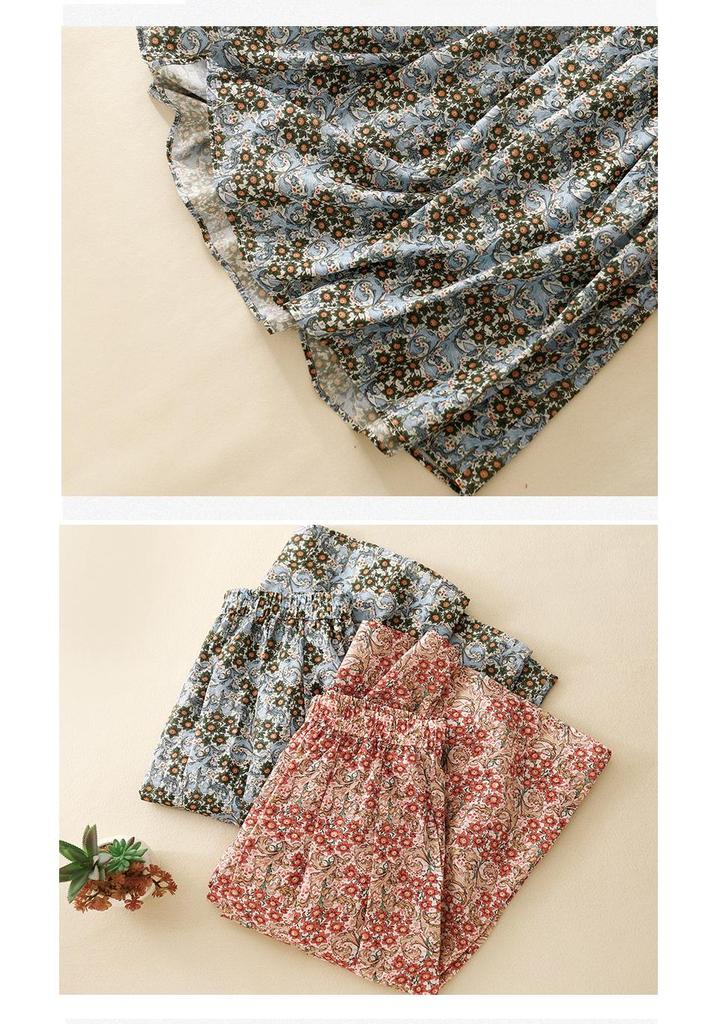 Summer 2025 Plus Size Casual Loose Printed Skirt