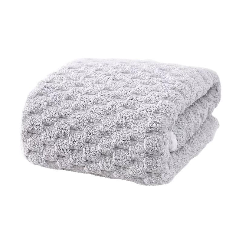 Weiches Korallenfleece-Badetuch - Schnelltrocknend, Saugfähig, Nicht fusselnd, Einfarbig