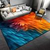 Alfombras de plumas de colores para dormitorio Alfombras cuadradas mullidas para el suelo Sala de estar Decoración del hogar Alfombras Alfombrilla suave de terciopelo Alfombra de área sonic