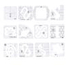Quilting Template Sewing Ruler Acrylic Sewing Machine Template Rulers Tool for DIY Patchwork Special-shaped Sewing Ruler