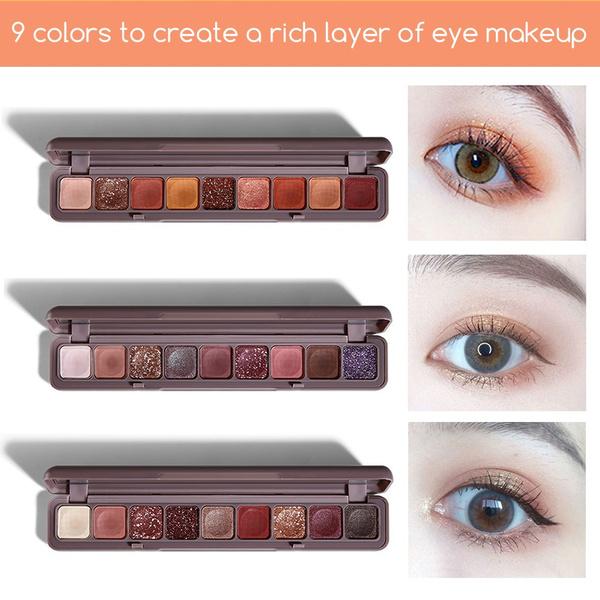 Nine-color Keyboard Fingertip Eyeshadow Palette Pearly Matte Super Fire 9-color Eyeshadow Cheap Wholesale Beginner Fashion