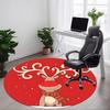 1pc Reindeer Christmas Decoration Chair Carpet for Office Non Slip, Machine Washable Rug for Office, Room Holiday Decor for Birthday Polyester