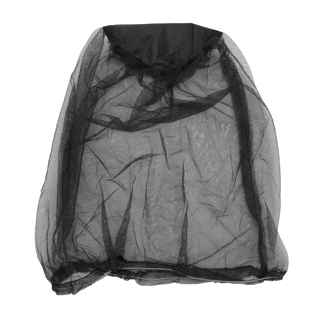 Mosquito Head Net Mesh Fly Gnats Screen Protection for Outdoor Hiking Fishing Camping Black