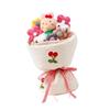Plush Bouquet Toy Cute Cartoon Style Bright Colors Led String Light Stuffed Animals Bouquet For Birthday Valentine'S Day