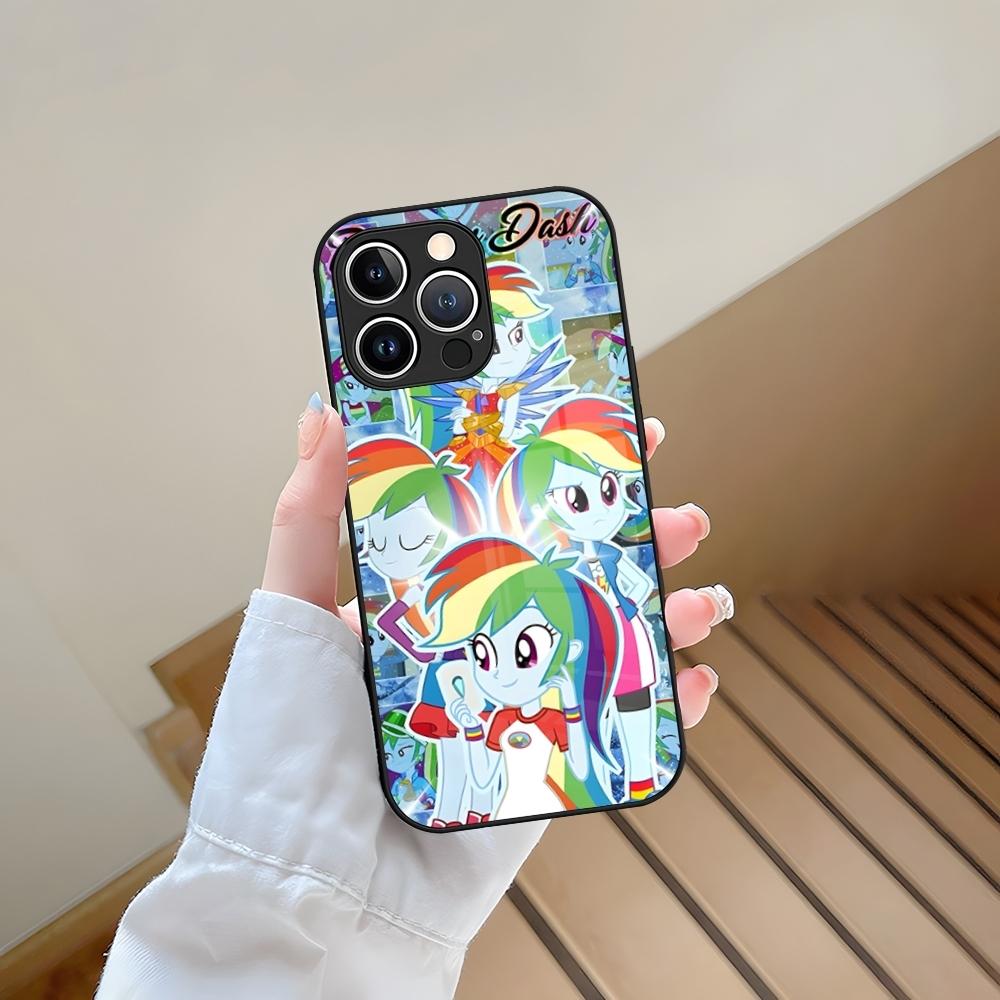 Rainbow Dash Phone Case Tempered Glass For iPhone 13 15 14 12 11 Pro Max Plus Mini X XR XS 8 7 6s SE2020 Coque