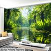 1Pc Tropical Rainforest Jungle Map Tapestry Wall Hanging, Decorative Fabric Poster for Bedroom, Living Room, Dorm & Home Decor