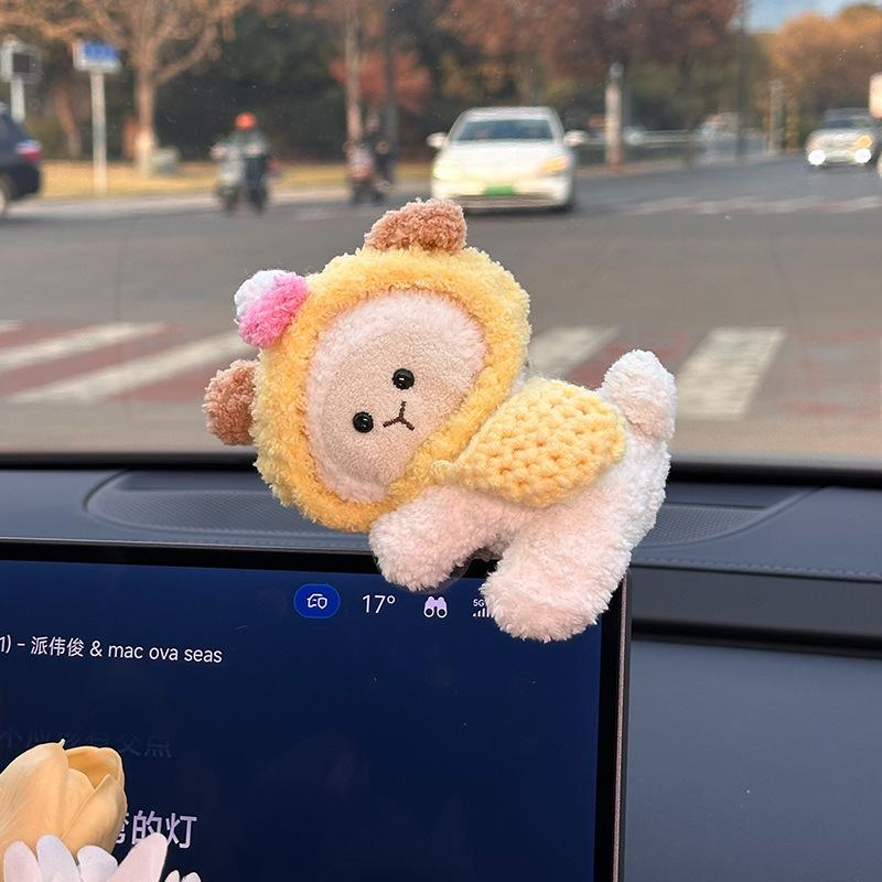 Plush Car Decorations, Cute Animal Dashboard Ornaments, Computer Ornaments