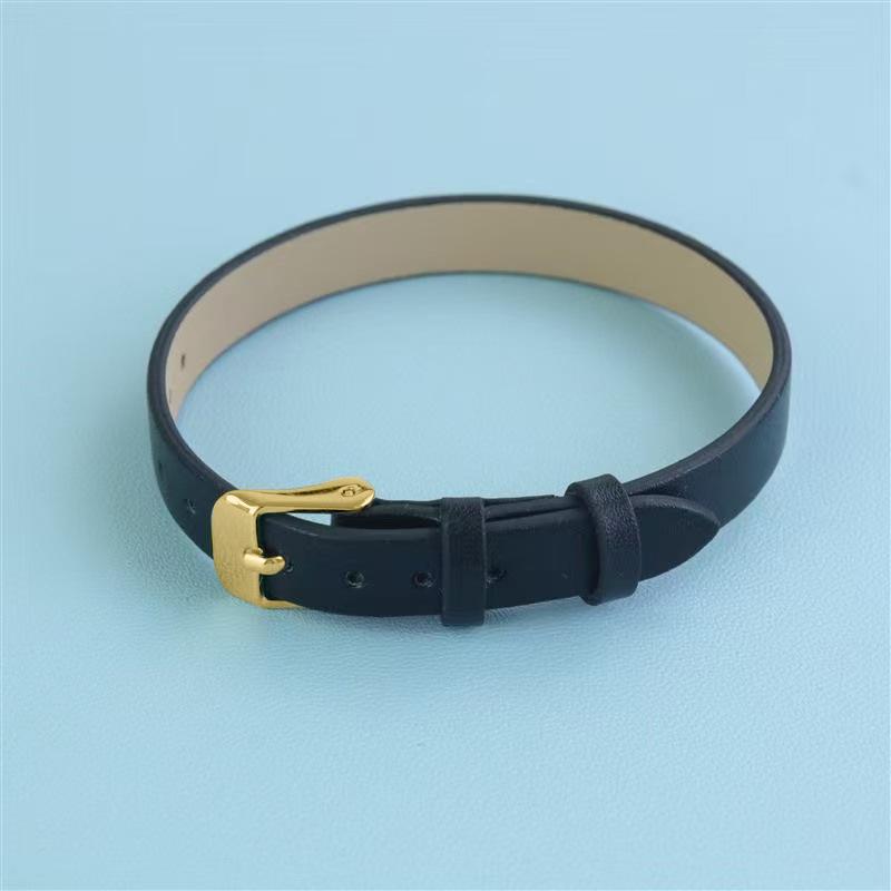 Bracciale a Catena in Vera Pelle Multicolore alla Moda Cintura di Cuoio Rame Regolabile Fatto a Mano DIY Accessori 8mm 10mm Cinturino per Orologio Ultra-sottile