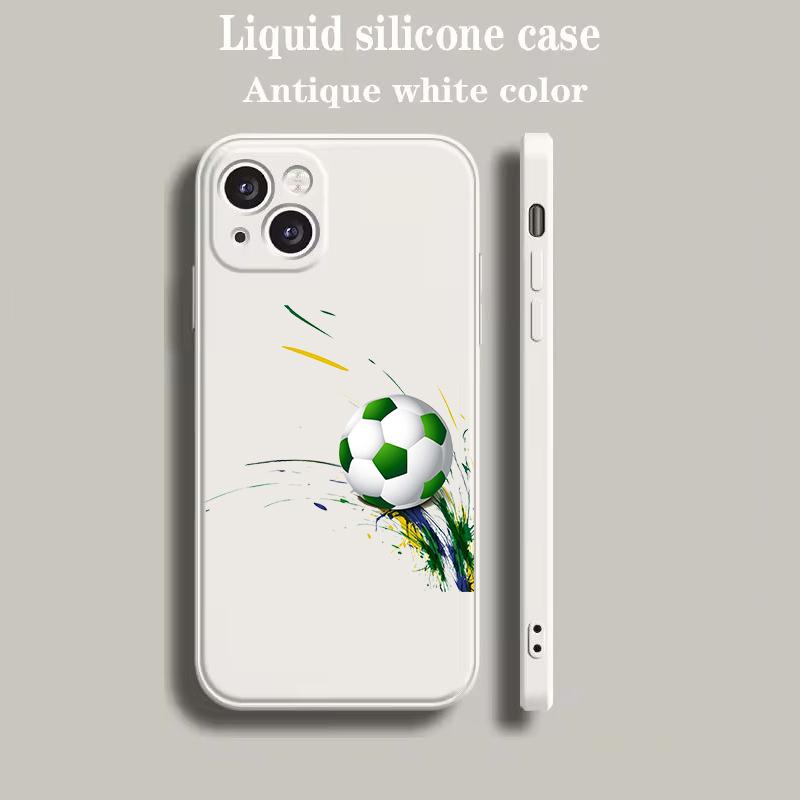 Football Sport Phone Case for iPhone 16 15 14 13 12 Pro Max 11 Pro Max 7 8 Plus XS XR Luxury Silicone Shell Capas Fundas