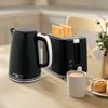 Modern Kettle and Toaster Set - Black
