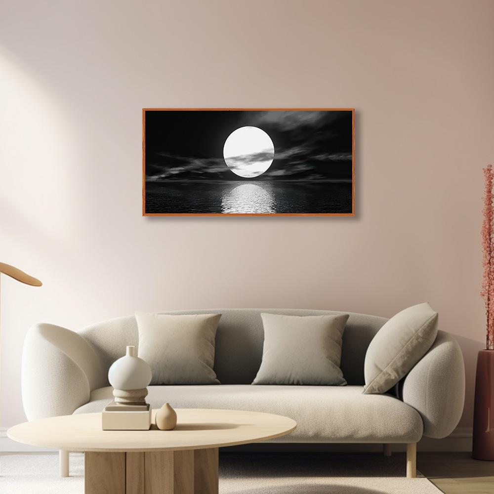Decorative Wall Art Canvas Painting Seaside Black and White Ocean Living Room Bedroom Kitchen Home Decoration Unframed