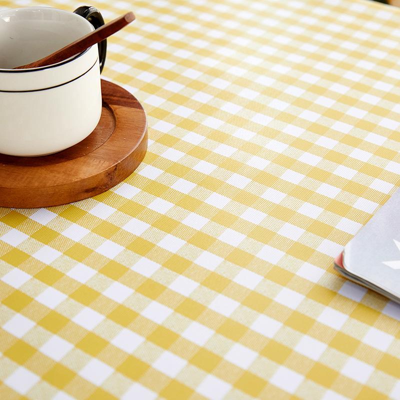 PVC Tablecloth Waterproof and Oil-proof Disposable Tablecloth Ins Style Rectangular Dining Table Cloth Coffee Table Table Mat