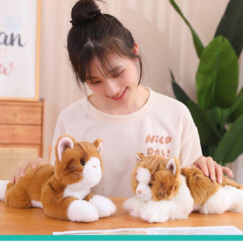 Cat Dog Cute Plush Toy Pillow Interior Decoration Image Realistic Material Soft