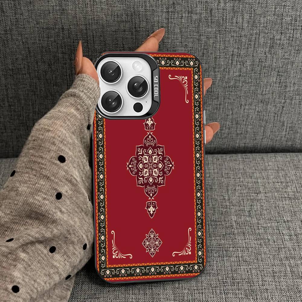 Persian Carpet Floral Pattern Phone Case For IPhone 17 16 15 14 13 12 11 Pro Max Plus Pro Colorful Shell