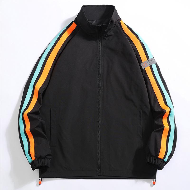 Jacket Men's Spring and Autumn New Men's Jacket Hong Kong Style Teen Casual Top Trend Stand-Up Collar Korean Version