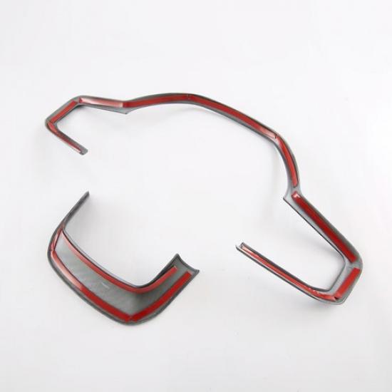 Carbon Fiber Steering Control Wheel Cover Sticker Trim For Dodge RAM 2019-2024