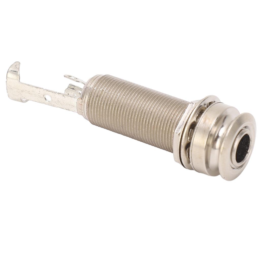 Guitar Bass Barrel Jack 14 Inch Reduce Noise Metal Cylinder Output Jack Socket for Electric