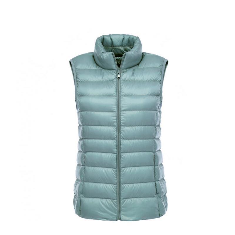 Červená dámská lehká tenká vesta bez rukávů Módní krátké vesty