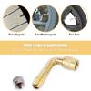 uxcell Valve Stem Extension Valve Stem Extender Stem Extension Adapter Vacuum Metal Car Motorcycle Gold Tone 3pcs 90 Degree