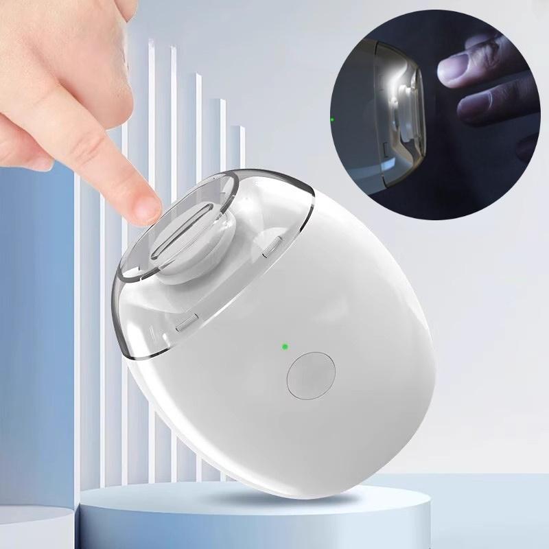 Pain-Free Electric Nail Trimmer Automatic Clipper With LED Light Grinding Head Rechargeable For Baby Adult Nail Care