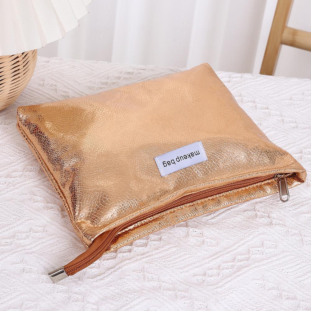 Fashion Shiny Sequins Cosmetic Bag Portable Women Clutch Zipper Pouch Handbag Makeup Toiletries Storage Square Bag