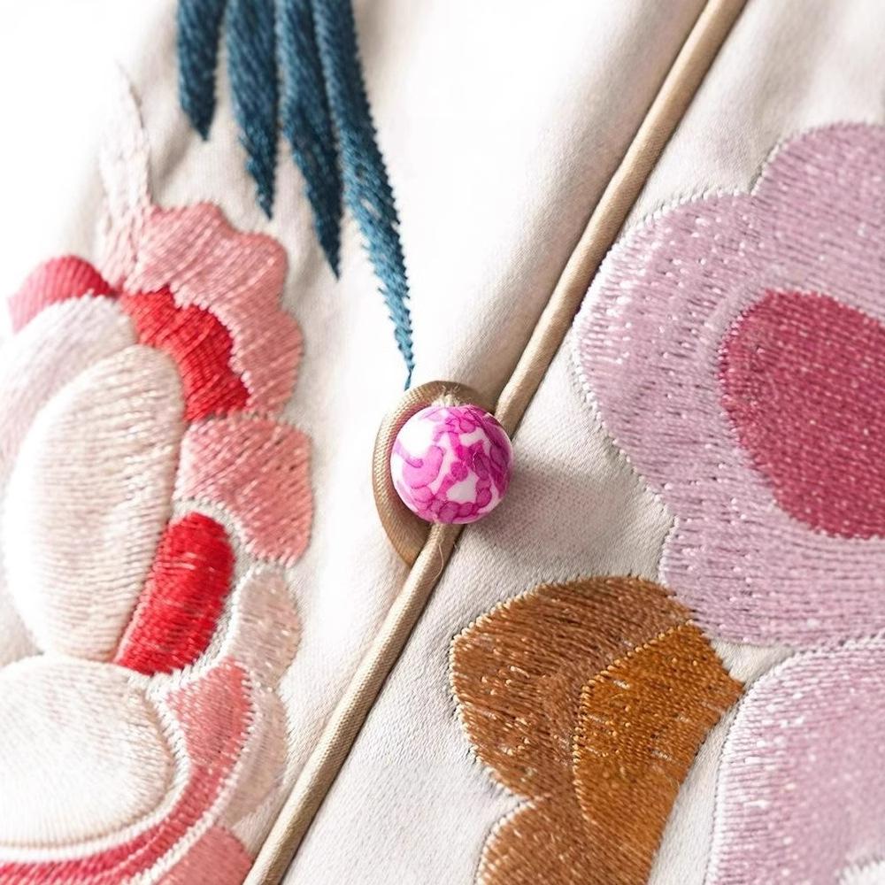 Damen Chinesische Ethnische Bestickte Ärmellose Weste