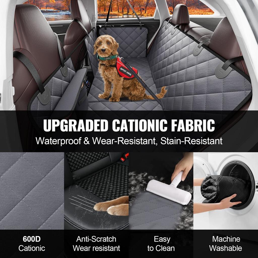 54 x 24 in Dog Car Seat Cover for Back Seat Waterproof 600D for Cars