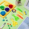 Creative Early Education Toy Rainbow Counting Pompoms Color Matching Toy Set  Preschool Activities
