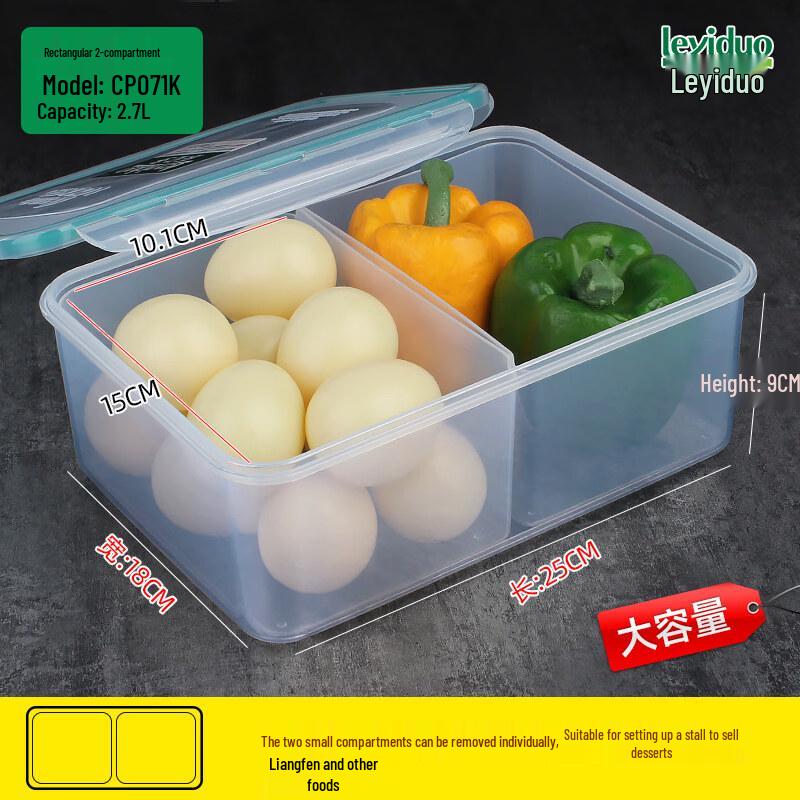 

ZISIZ Divided Plastic Food Storage Container