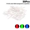 50Pcs 5Mm Full-Color Led Rgb Red/Green/Blue Common Cathode/Anode Four Feet Transparent Highlight Color Light 5Mm Diode Colorful