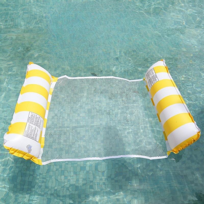 Swimming Pool Loungers, Inflatable Float Beds, Foldable Striped Swimming Floats, Pool Parties, Beach Accessories