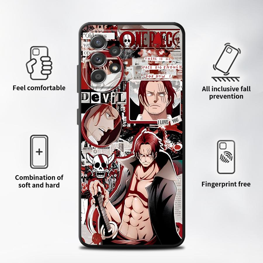 Case for Samsung Galaxy A32 A23 A53 A24 A55 A26 A72 A51 A73 A41 A22 A52 A35 A36 A25 A71 Black Soft Phone Cover One Piece Ace Art