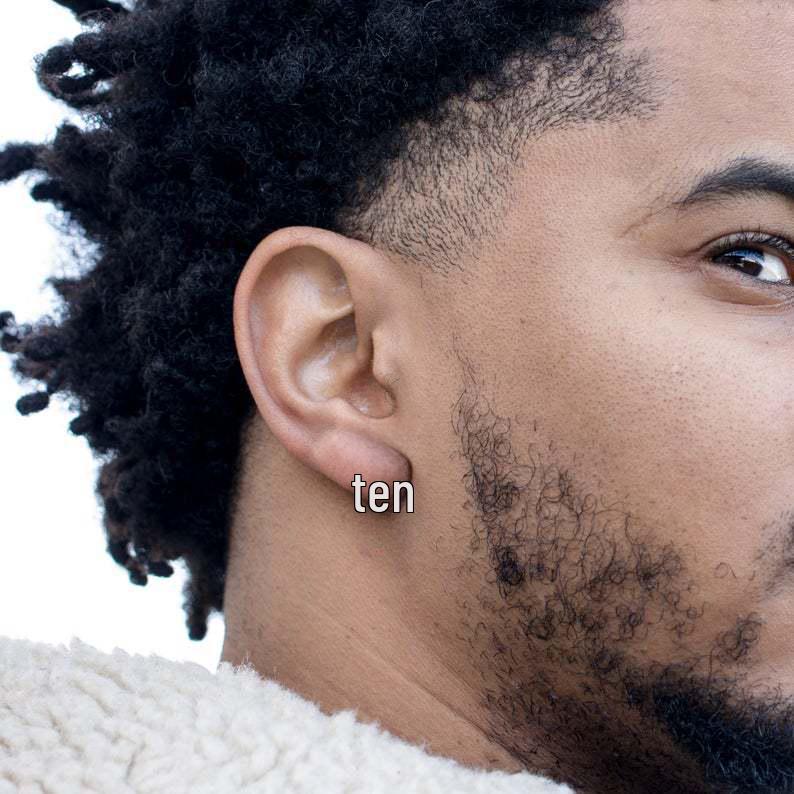 Modne męskie kolczyki krzyżyki z cyrkoniami: Odważny i Prosty