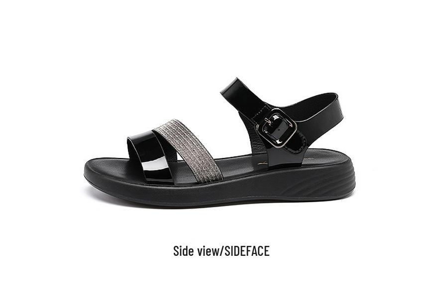 Red Dragonfly Women's Flat Waterproof Non-Slip Sandals for Summer Beach Wear