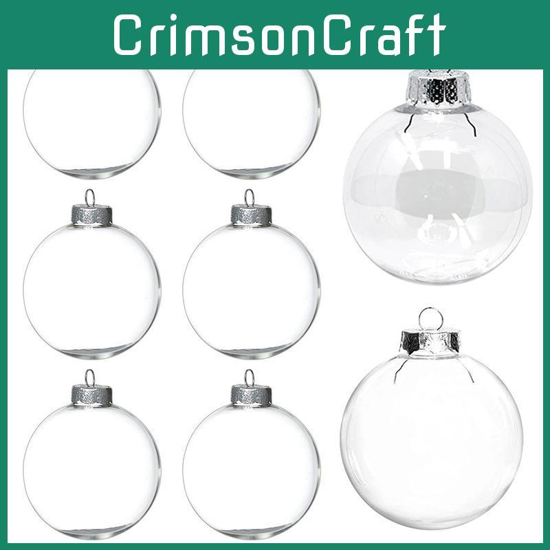Christmas Decoration 12pcs Transparent Plastic Ball Festival Decoration Pendant