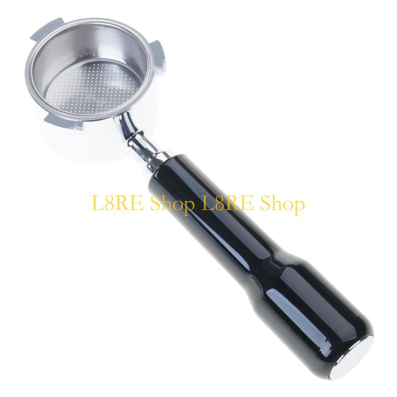 L8RE 51mm Coffee Portafilter For EC200/EC221/ECP33.21/ECO310 Stainless Steel Bottomless Portafilter With Wooden Handle