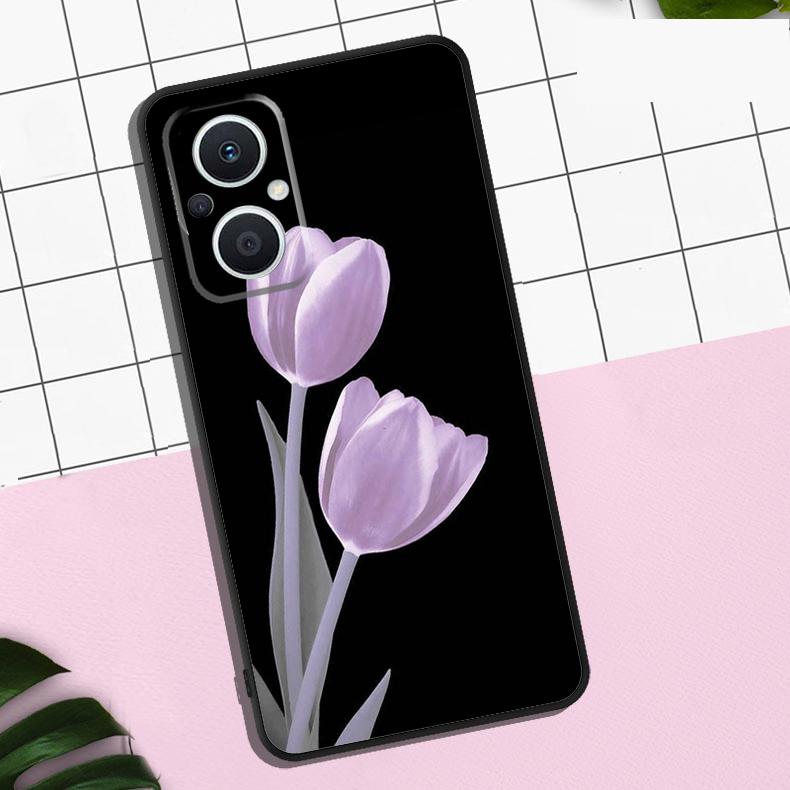 

Tulip Flower Case For OPPO Reno 13 12 11 F 8T 7 8 10 Pro OPPO Find X8 Pro X6 Pro X3 X5 Lite Cover Coque OPPO Reno8 Lite