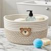 Storage Basket Woven Baskets For Storage Space-Saving Cotton Organizer Bin For Laundry Clothes Blankets Books Towels Dog Toys