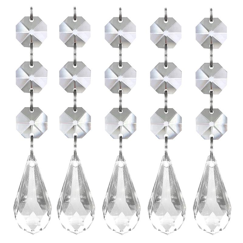 5PCS Acrylic Ornament DIY Home Decoration Party Decoration Supplies Christmas Tree Ornament Table Lamp Chandelier Pendant
