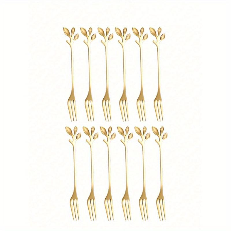 Stainless Steel Fruit Fork Set, Dessert Fork, Simple Fruit Fork, Modern Cake Fork, Decorative Salad Fork, Reusable Fruit Picks