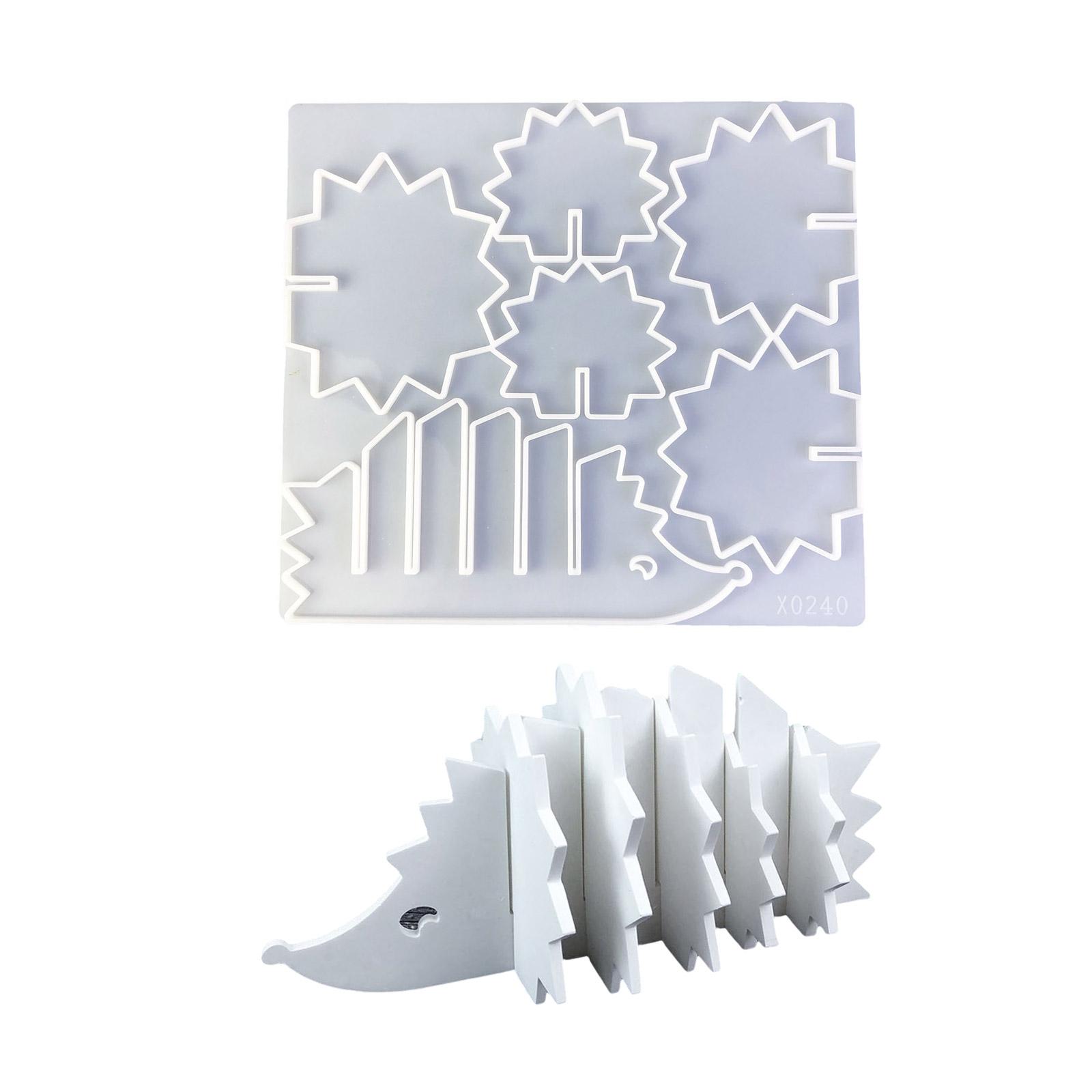 

Stylish Lovely Hedgehog Shaped Sturdy Silicone Coaster Mould Accessory for Craft Supplies and Home Decoration Use