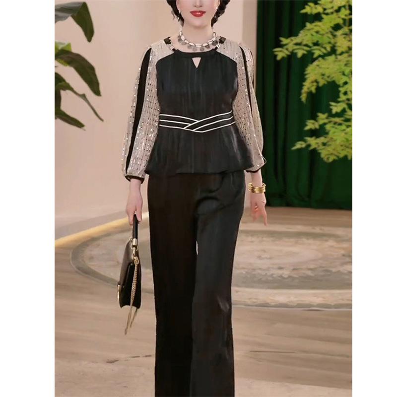 

Women s 2025 Spring/Autumn Slimming Long Sleeve Fashion Set XL [115-125 lbs]