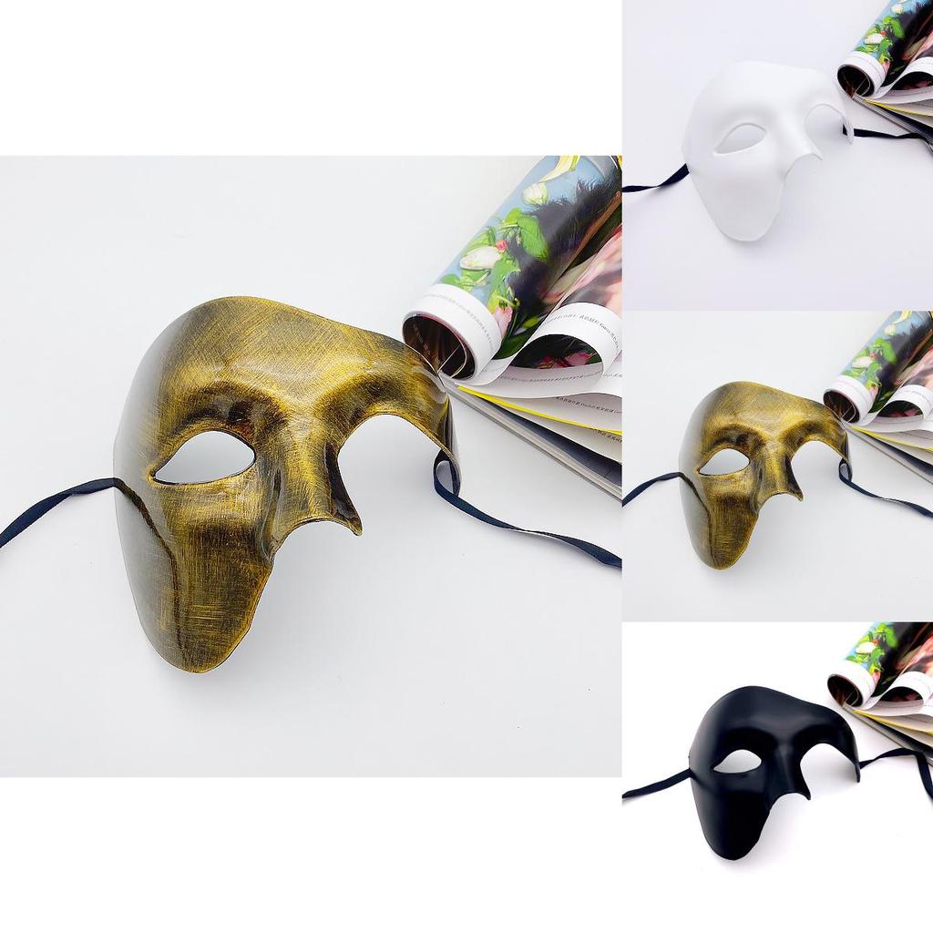 Classic Halloween Costume Mask With Half Face Design For Adults Cosplay Party