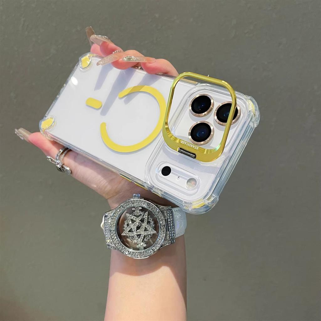 Four-corner airbag anti-drop, suitable for iPhone18ProMax lens holder, mobile phone case, Apple 16 magnetic protective case.