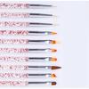 10Pcs Pincéis de unha Delineador de unha Pincéis UV Nail Art Pintura Desenho Canetas degradê Ferramenta de manicure