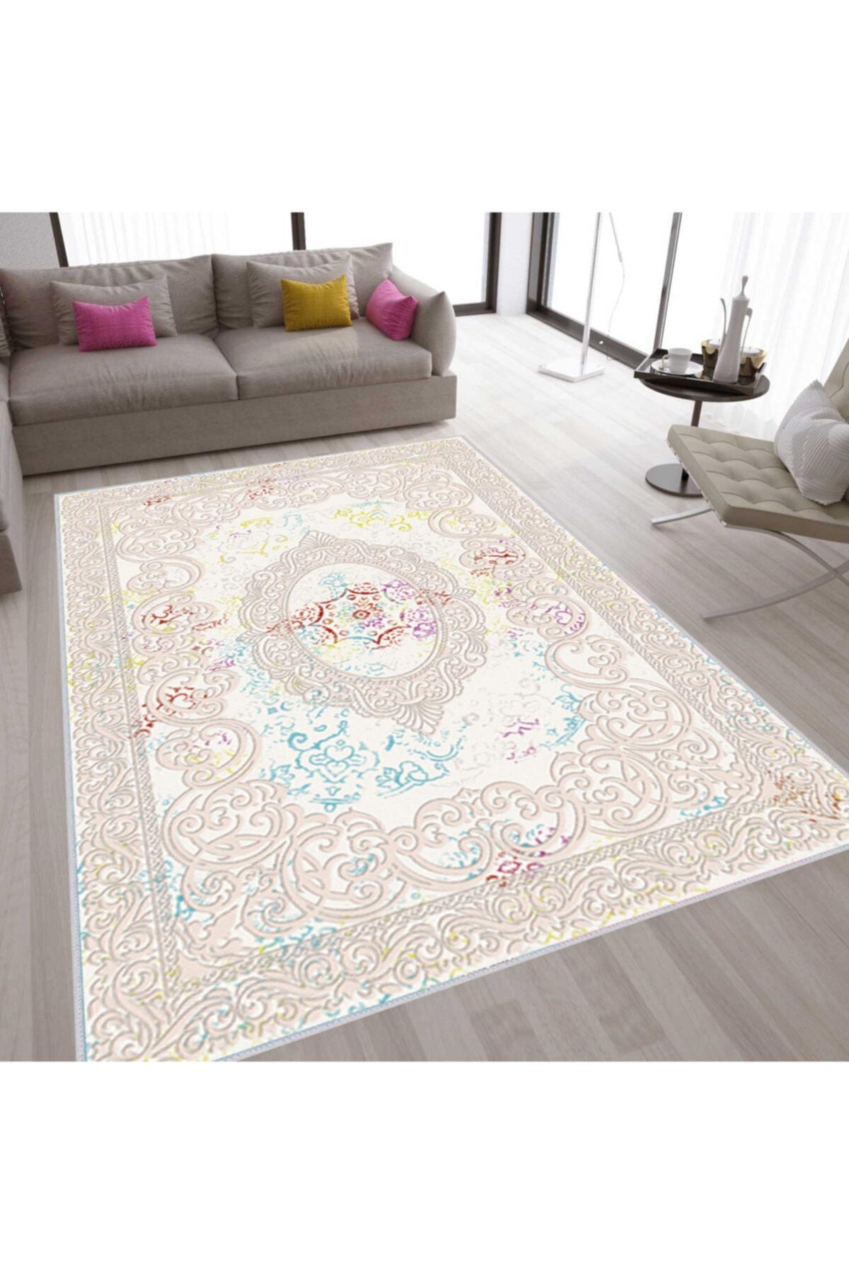 

Моющийся ковер с принтом Rovigo Home RVG1555-HY1057 50x80 бежевый